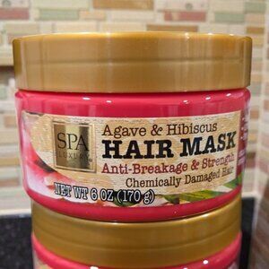 Spa Luxury Agave & Hibiscus Hair Mask 6oz Anti-Breakage Strength Damaged Hair